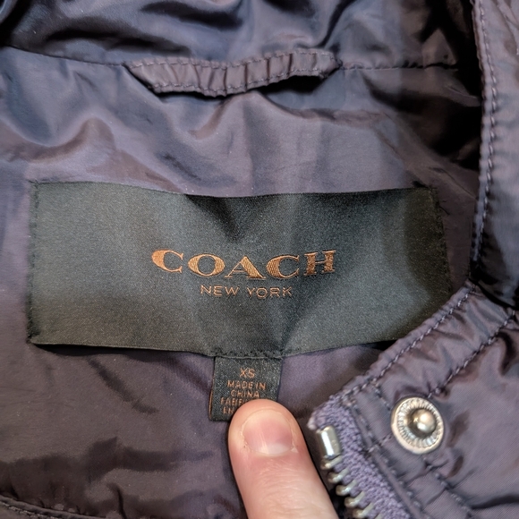 Coach Quilted Jacket Women's XS Purple Designer - Picture 2 of 8